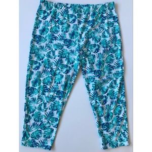 Terra & Sky Tropical Print Leggings 1X